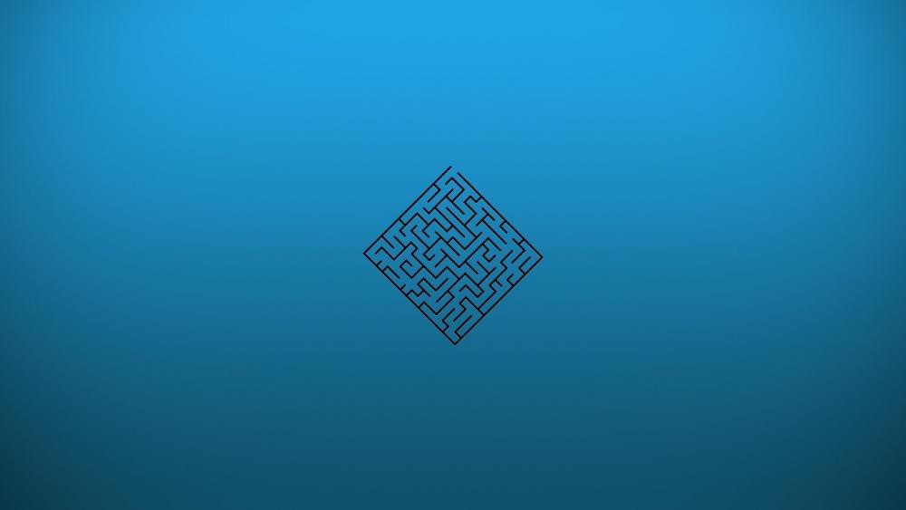 Blue labyrinth wallpaper