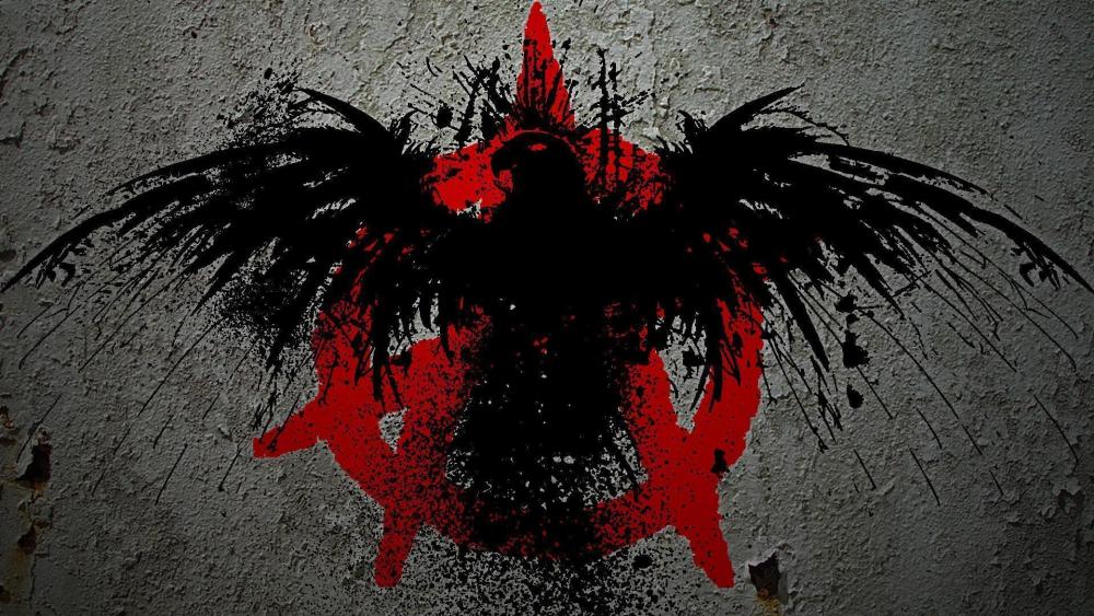 Black and red eagle wallpaper