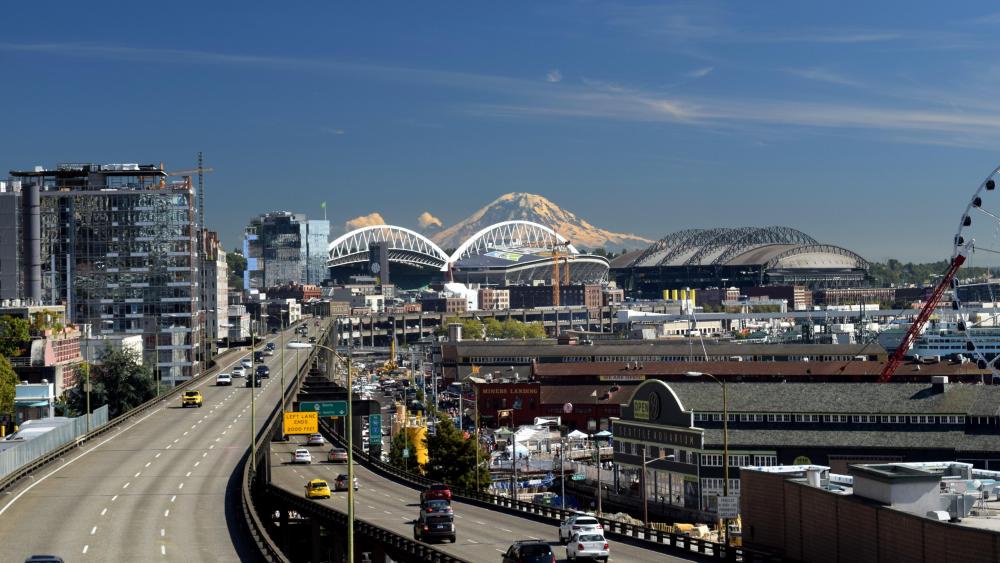 Alaskan Way Viaduct in Seattle wallpaper