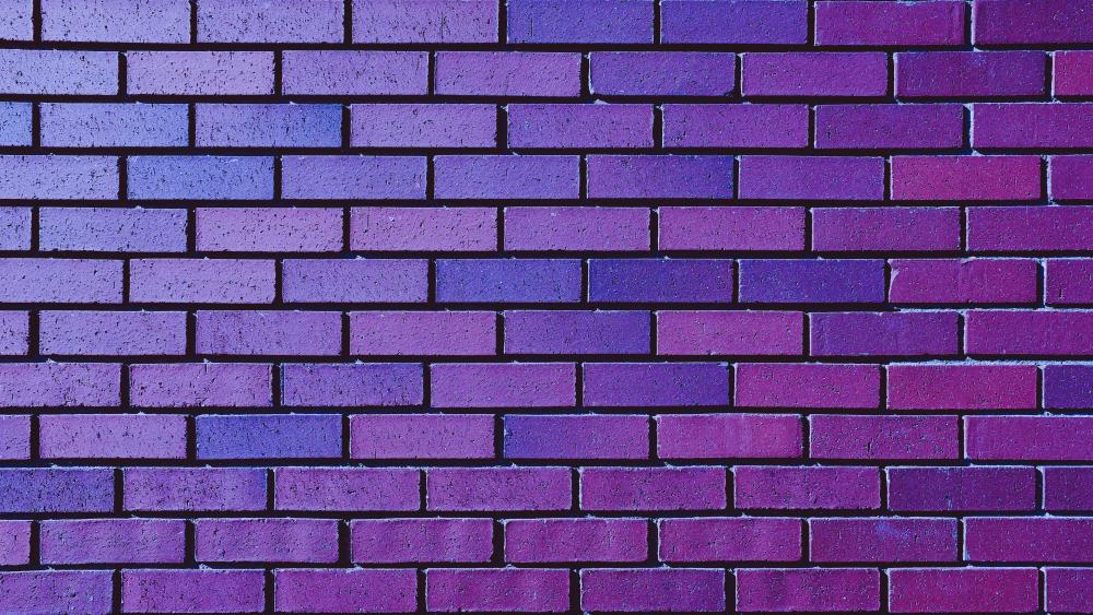 Purple brick wall wallpaper