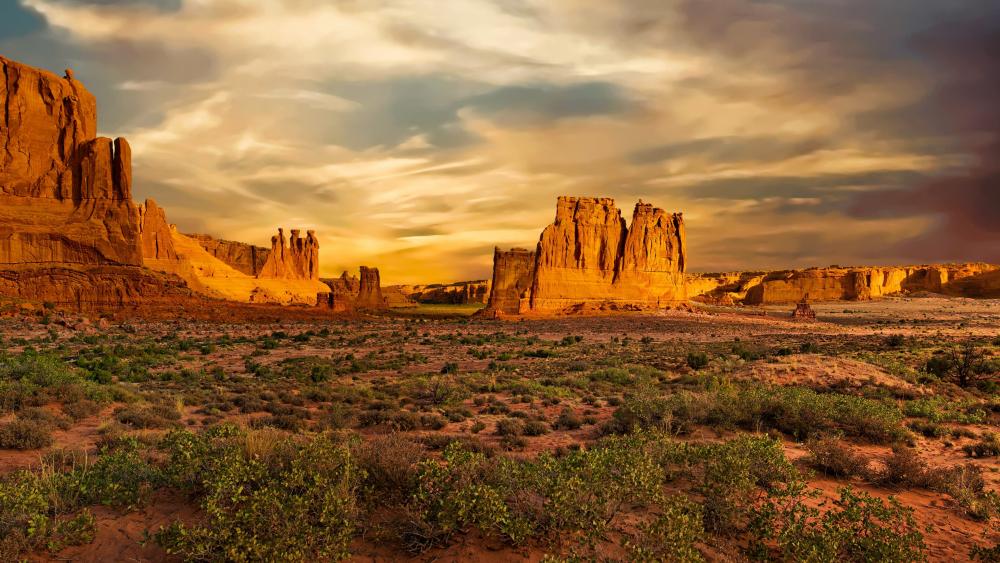 Arches National Park, The Three Gossips wallpaper