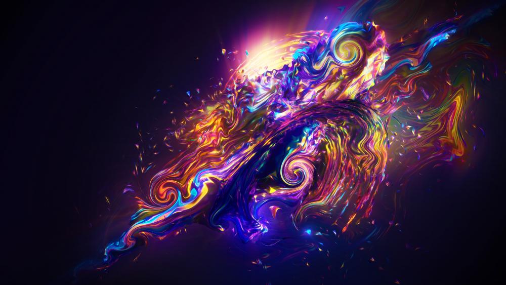 Colorful abstract digital art wallpaper