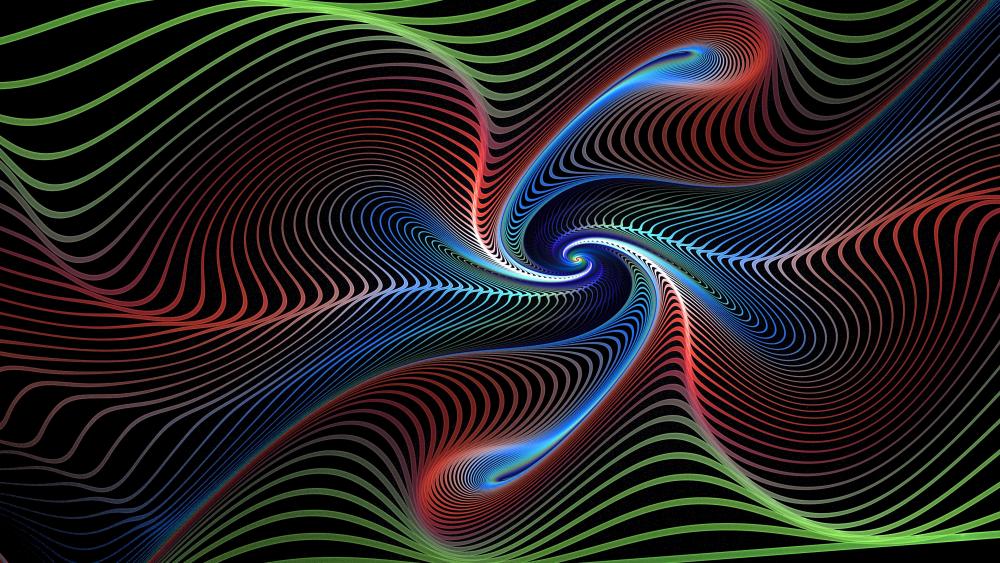 Colorful 3D swirling digital art wallpaper
