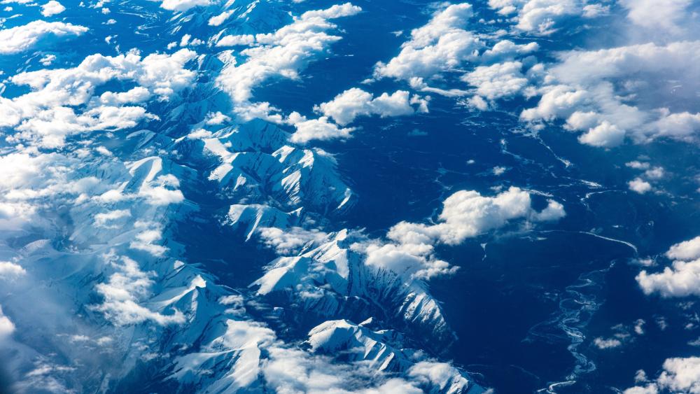 Mountains from above wallpaper