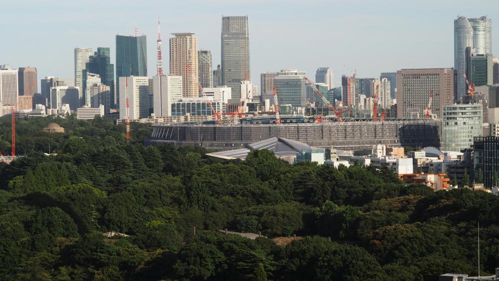 Construction of Tokyo's New National Stadium wallpaper