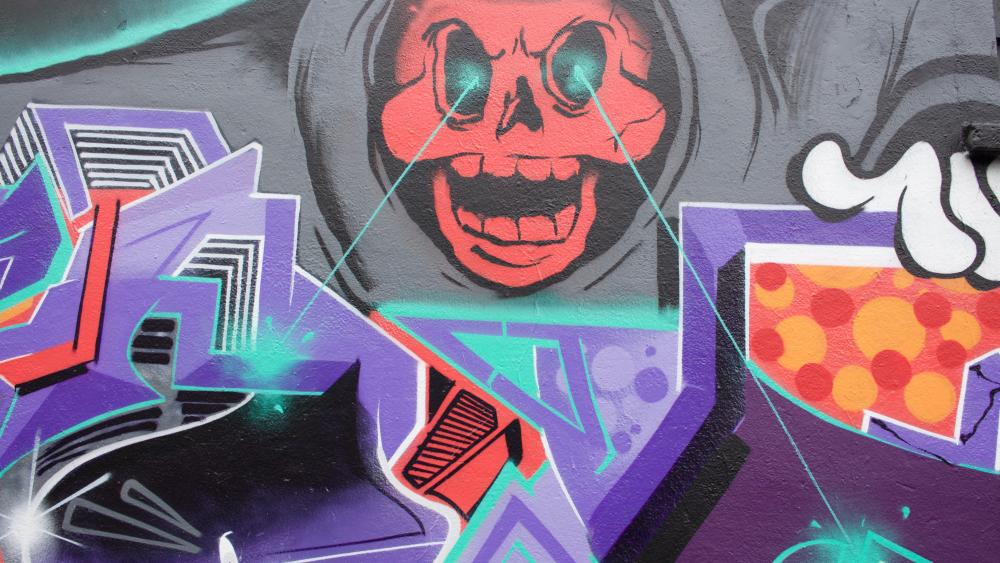 Skull Graffiti wallpaper