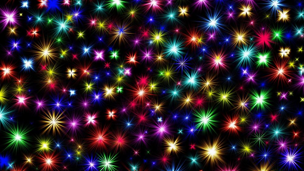 Glowing star lights wallpaper
