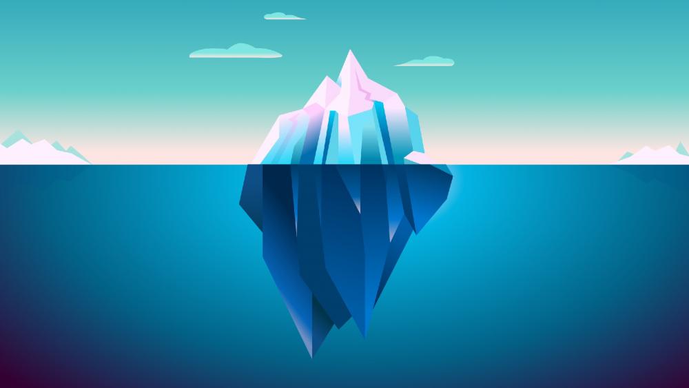 Iceberg minimal art wallpaper