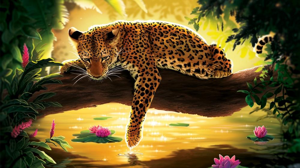 Sad Leopard wallpaper