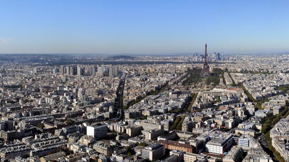 Panoramic Paris wallpaper