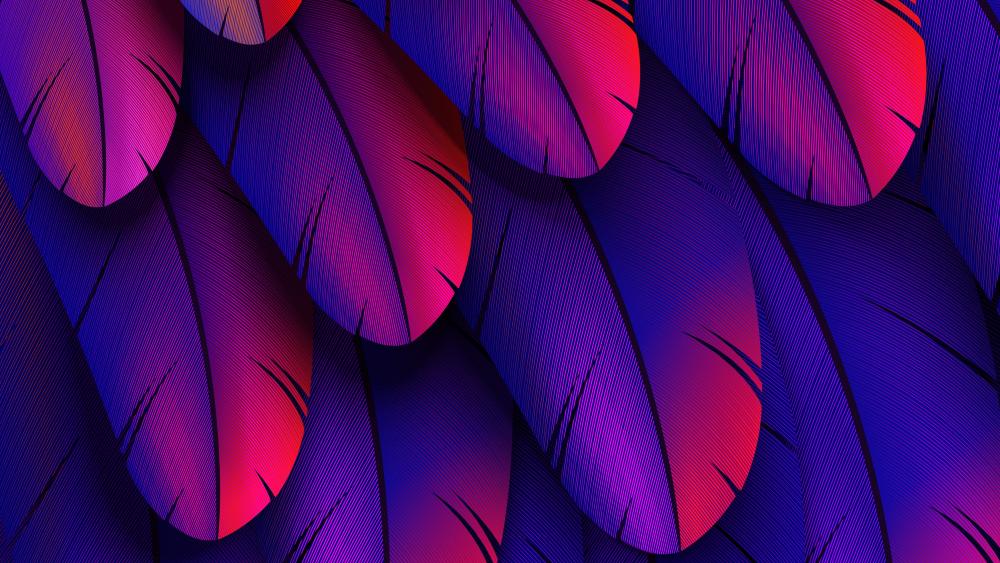 Purple feathers wallpaper