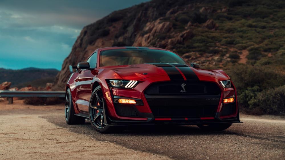 Red Ford Mustang Shelby wallpaper