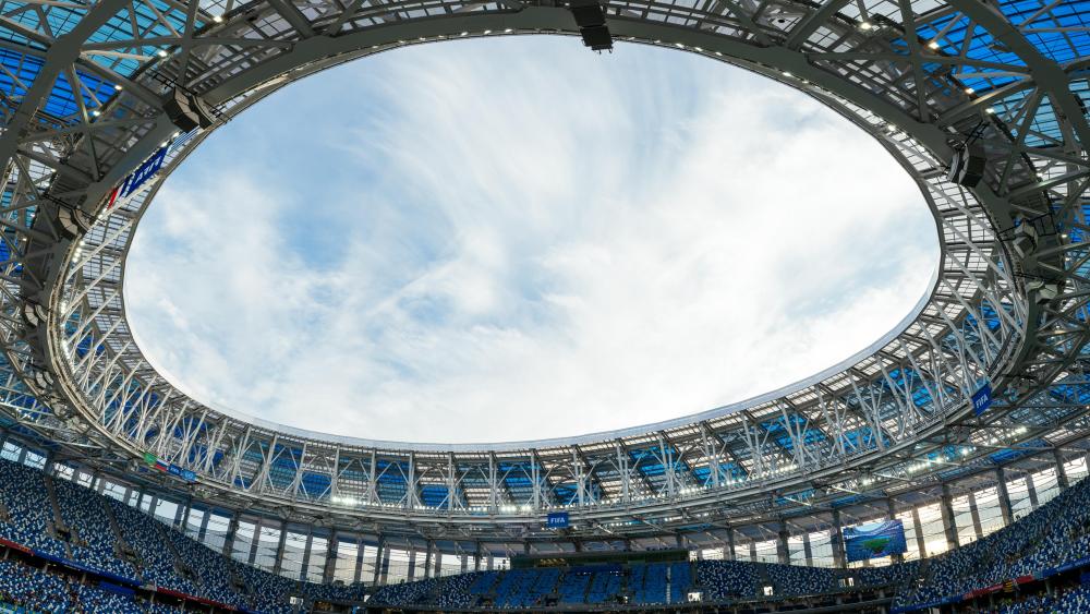 Nizhny Novgorod Stadium Roof Panorama wallpaper