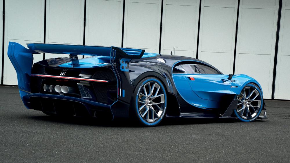 Bugatti Vision Gran Turismo rear view wallpaper