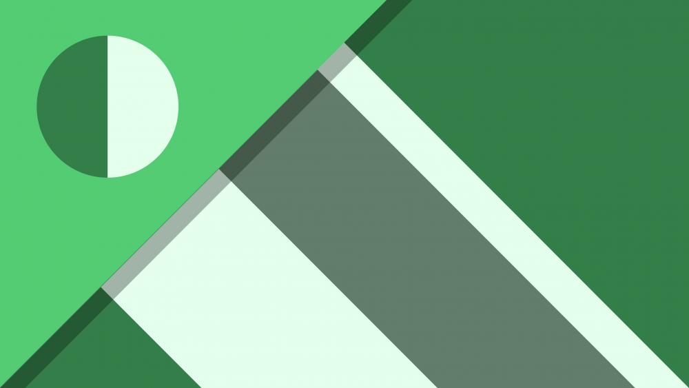 White and green material design abstraction wallpaper