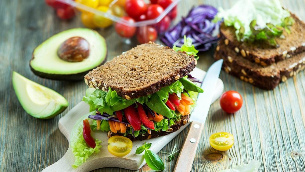 Vegetarian sandwich wallpaper