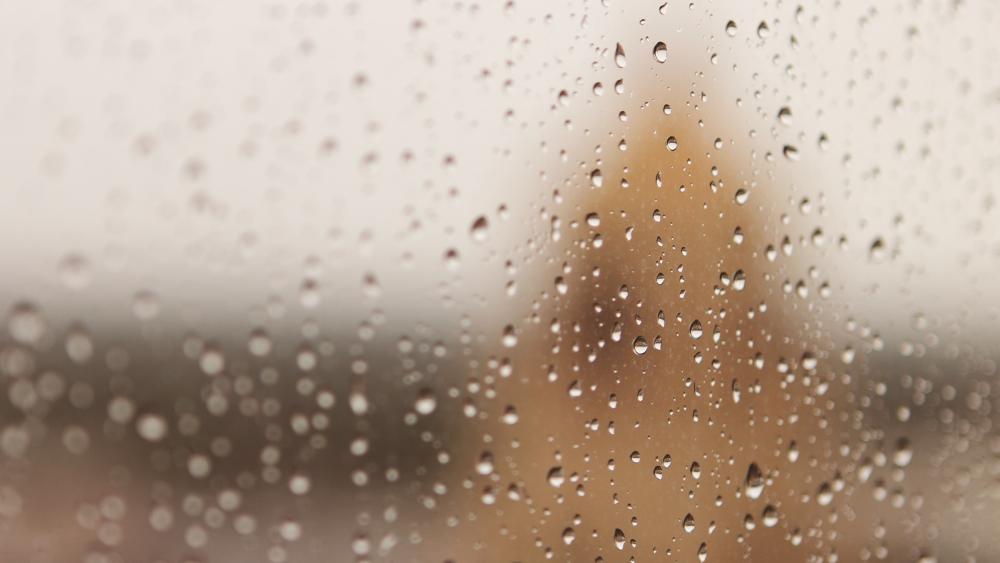 rain drops on wet window wallpaper