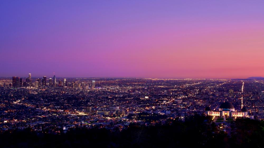 Los Angeles at night wallpaper