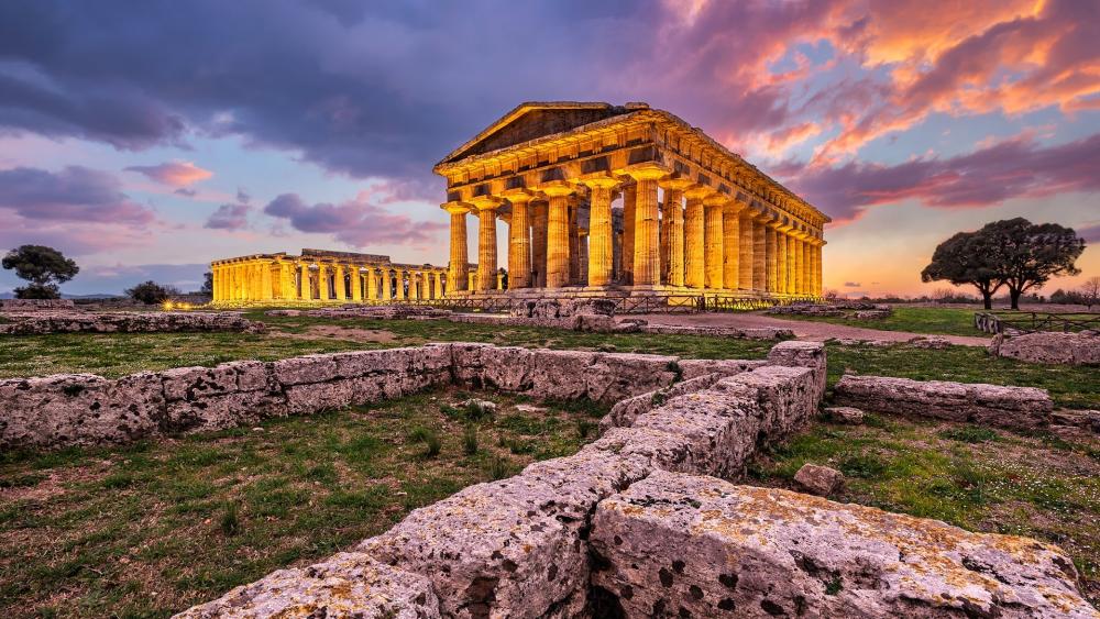 Ancient Beauty Under a Stunning Sky wallpaper