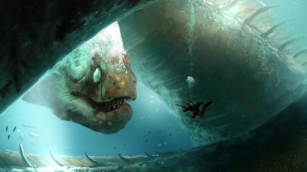 Sea monster wallpaper