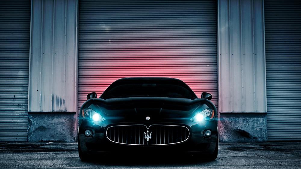Black Maserati Headlight wallpaper