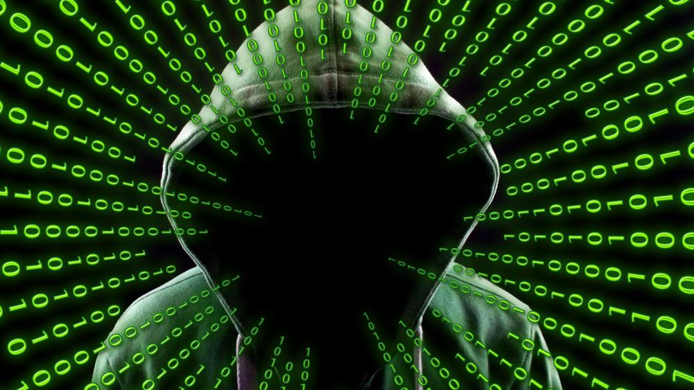 Mysterious Hacker in Digital Abyss wallpaper