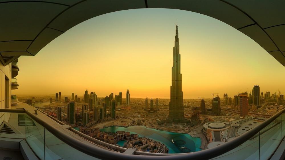 Sunrise View Of Burj Khalifa wallpaper