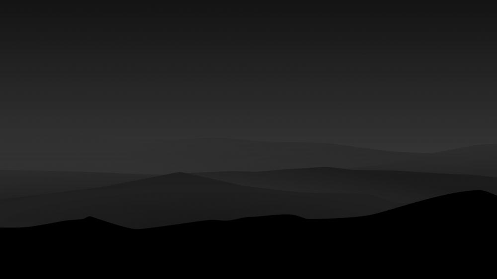 Dark minimal mountains at night wallpaper