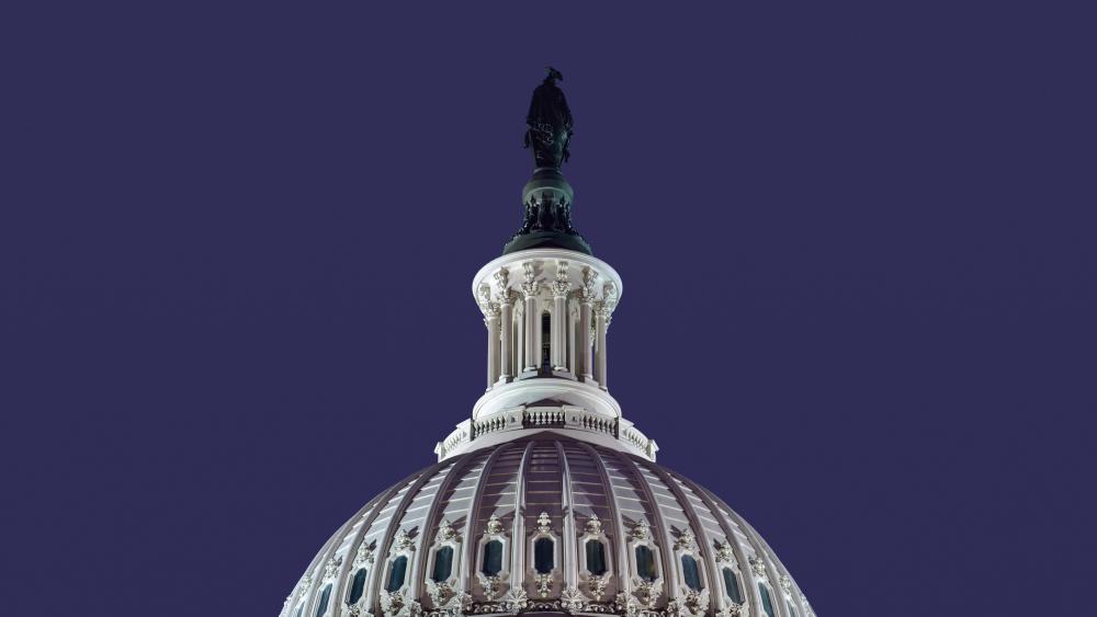 Statue of Freedom on top of the United States Capitol wallpaper