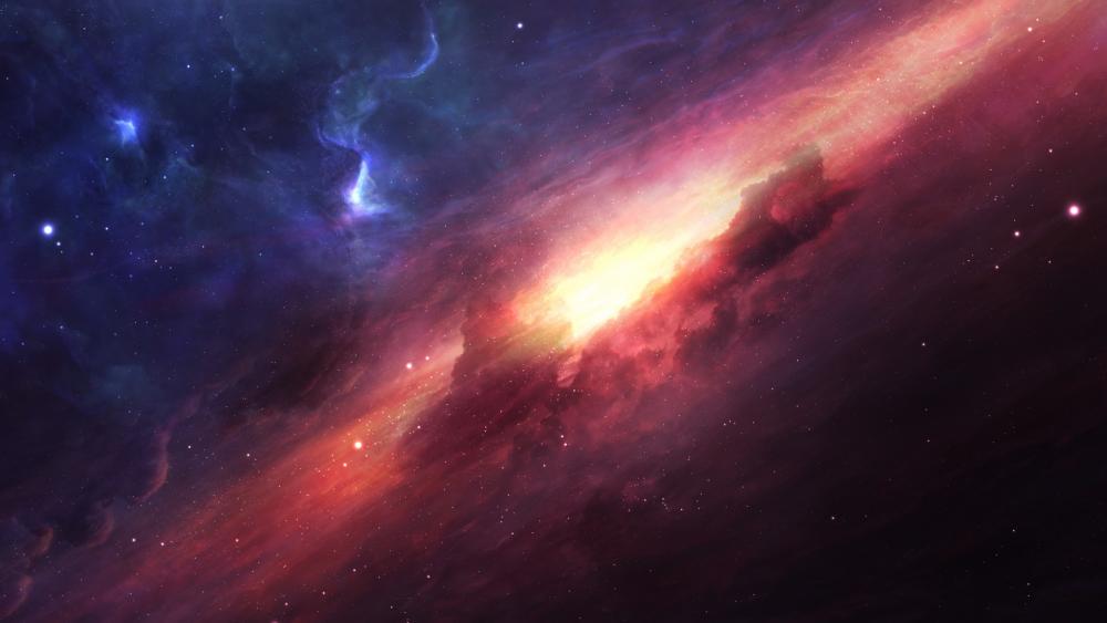 Cosmic Brilliance in Hues of Nebula wallpaper