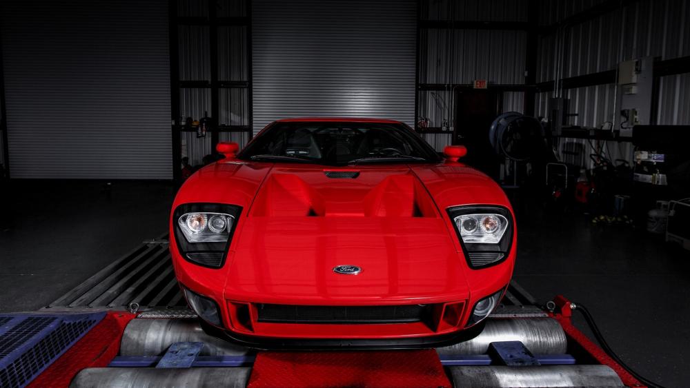 Red Ford GT Showcasing Power and Elegance wallpaper