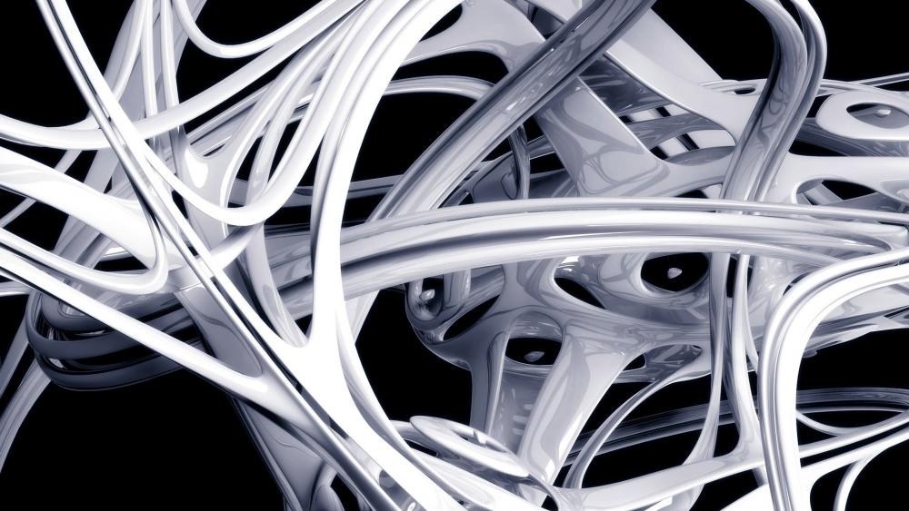Dynamic Fluidity of Abstract Shapes wallpaper