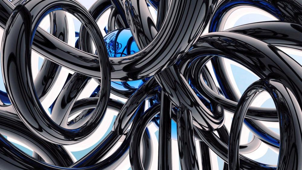 Interwoven Reflections in Motion wallpaper