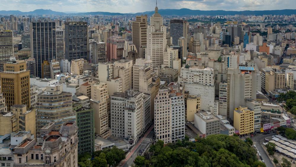 View of the Altino Arantes Building, São Paulo, Brazil wallpaper