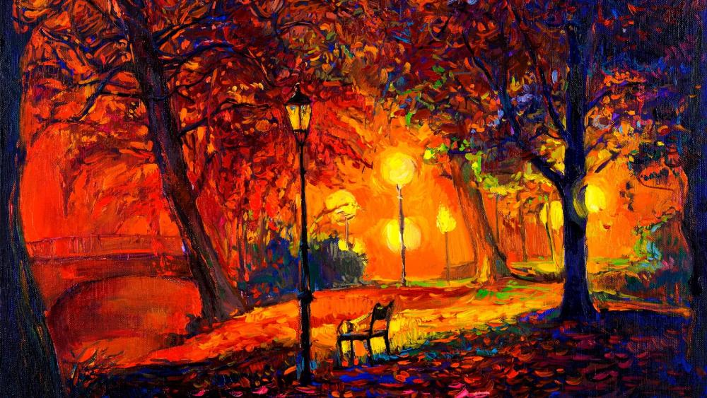 Enchanted Autumn Evening wallpaper