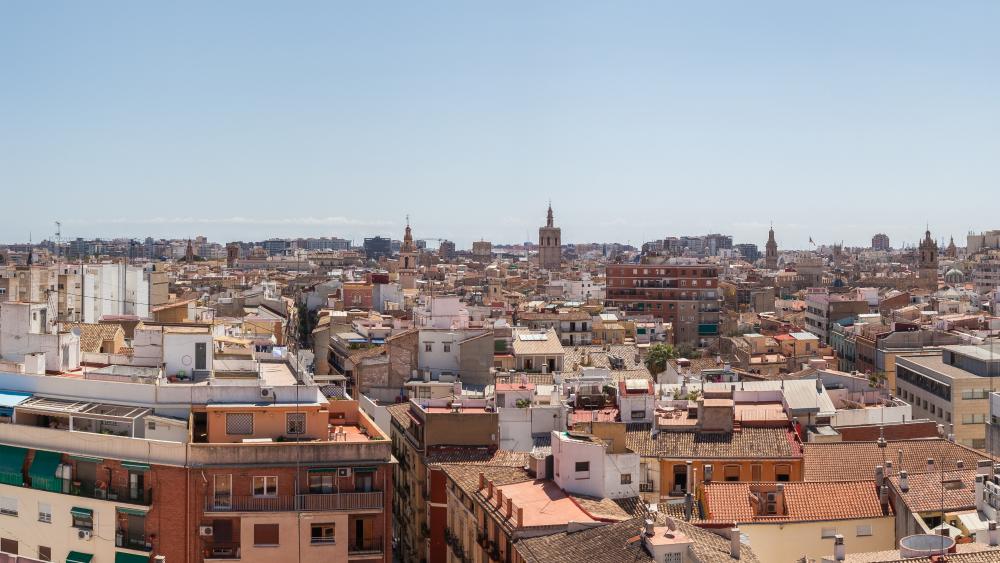 Panoramic View of Valencia from the Quart Towers wallpaper
