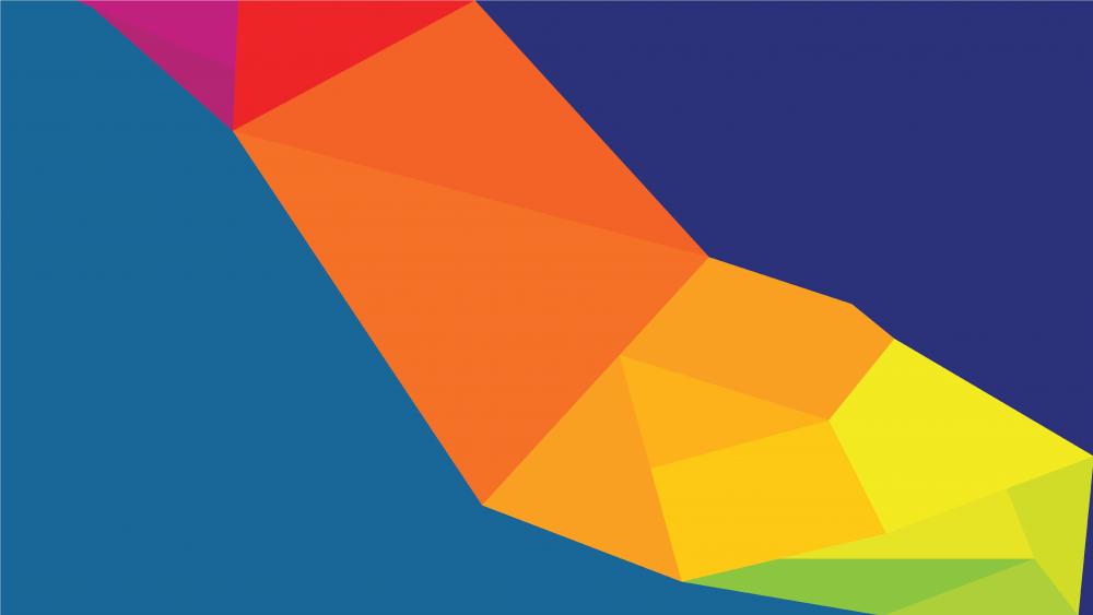Rainbow polygons wallpaper