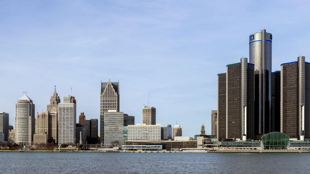 Skyline of Detroit, Michigan wallpaper