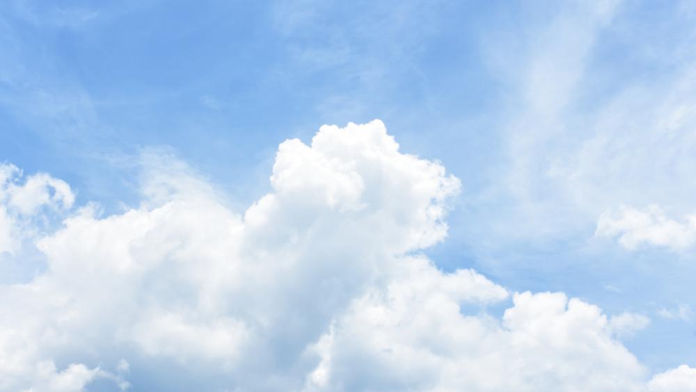 Blue Sky Tranquility Clouds Soar High Above wallpaper
