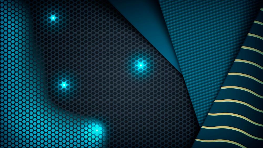Geometric Symphony in Blue wallpaper