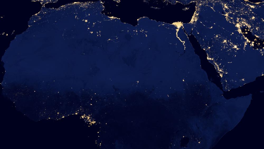 Night Lights of North & West Africa v2012 wallpaper