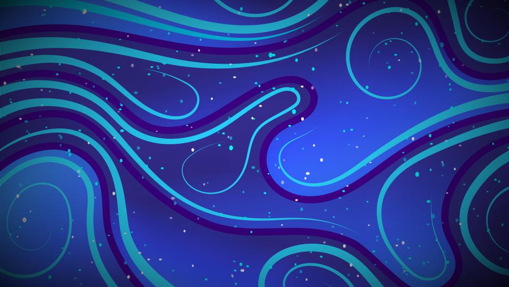 Serenity in Blue Abstraction wallpaper