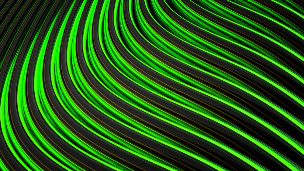 Dynamic Waves of Neon Green Elegance wallpaper
