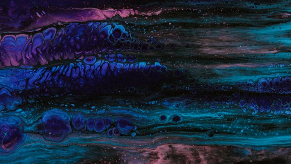 Mystical Waves of Colorful Abstract Art wallpaper