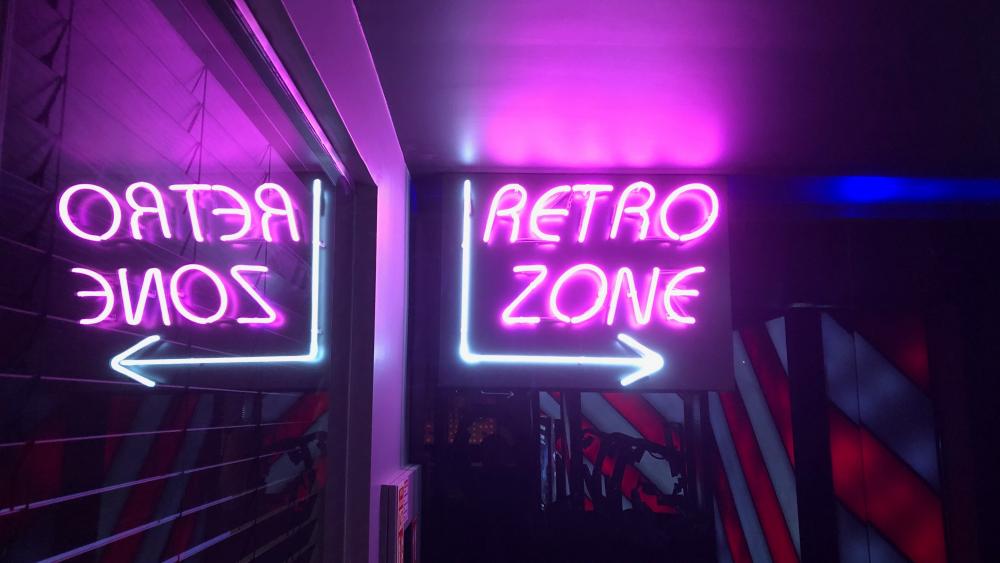 Neon Glow of Retro Zone Vibes wallpaper