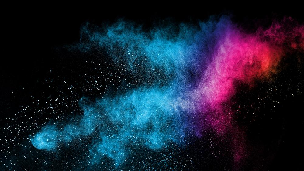 Cosmic Dust Dance in Vivid Colors wallpaper