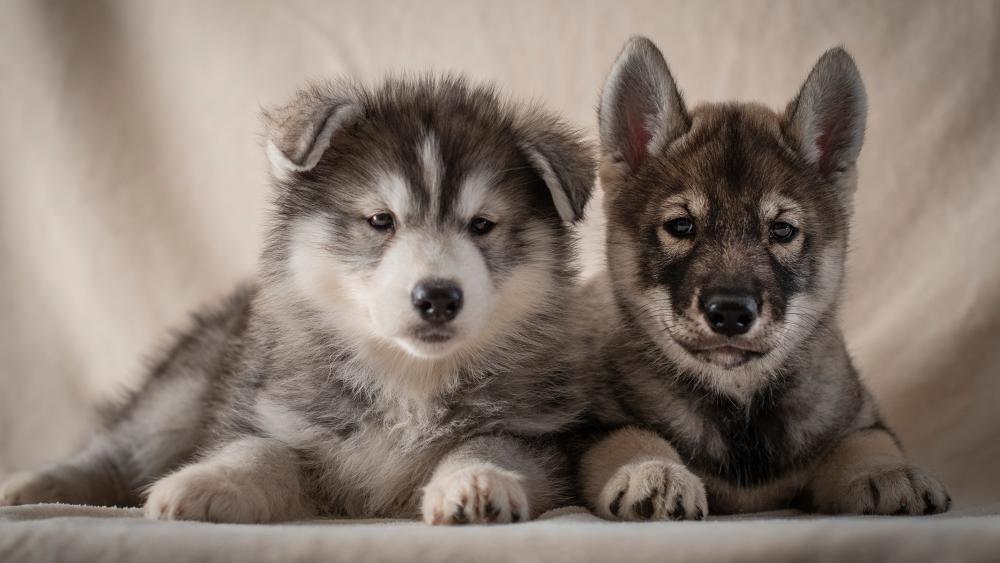 Adorable Puppy Pals in High Definition wallpaper