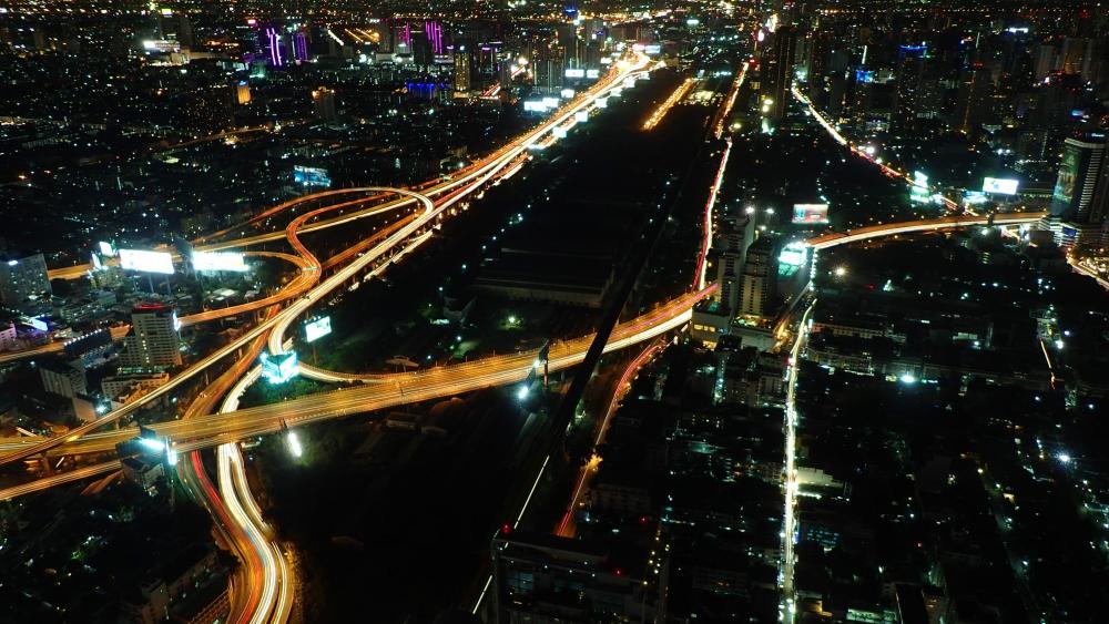 Makkasan Interchange & East Bangkok from Baiyoke Tower II wallpaper