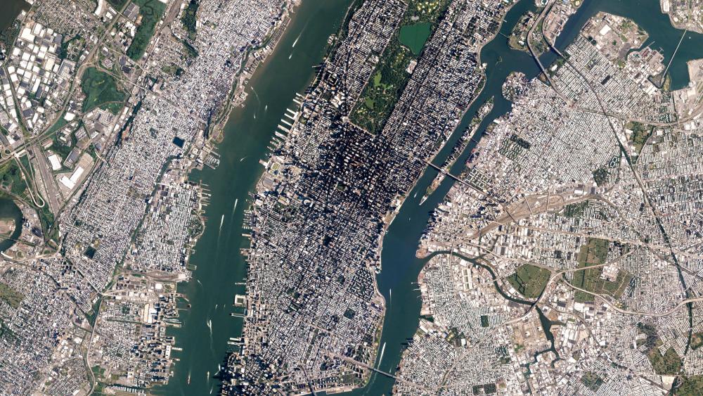 Satellite View of NYC wallpaper