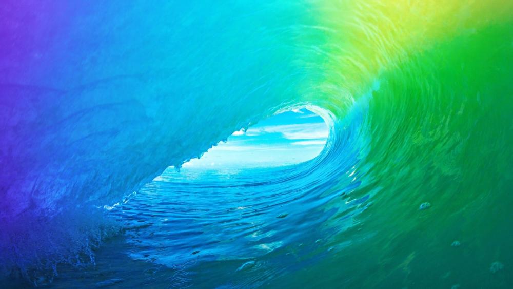 Colorful wave wallpaper